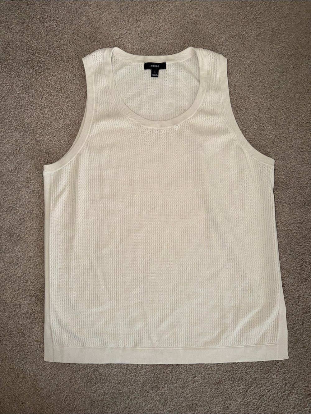 REISS Cream Colored Tank Top Size Small *Read*